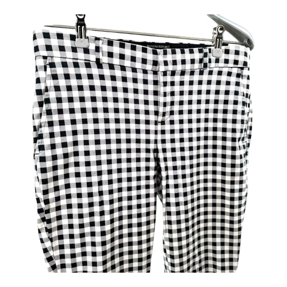 Banana Republic | 2P Petites Ryan Fit Gingham Pants - Picture 3 of 14